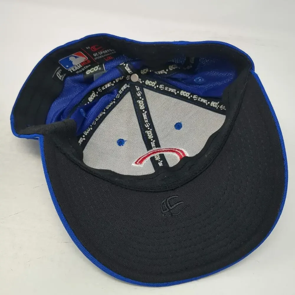 OC Sports Baseball Cap Blue XL MLB Chicago Cubs Performance Mesh Stretch Hat